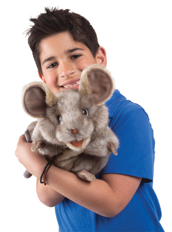 Fluffy Grey Mouse Hand Puppet - Alternate Image 5
