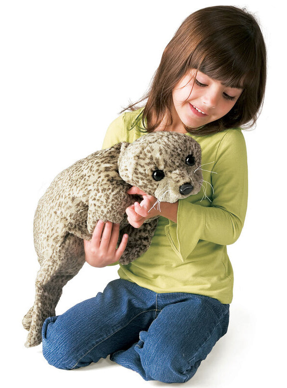 Fluffy Harbour Seal Hand Puppet - Alternate Image