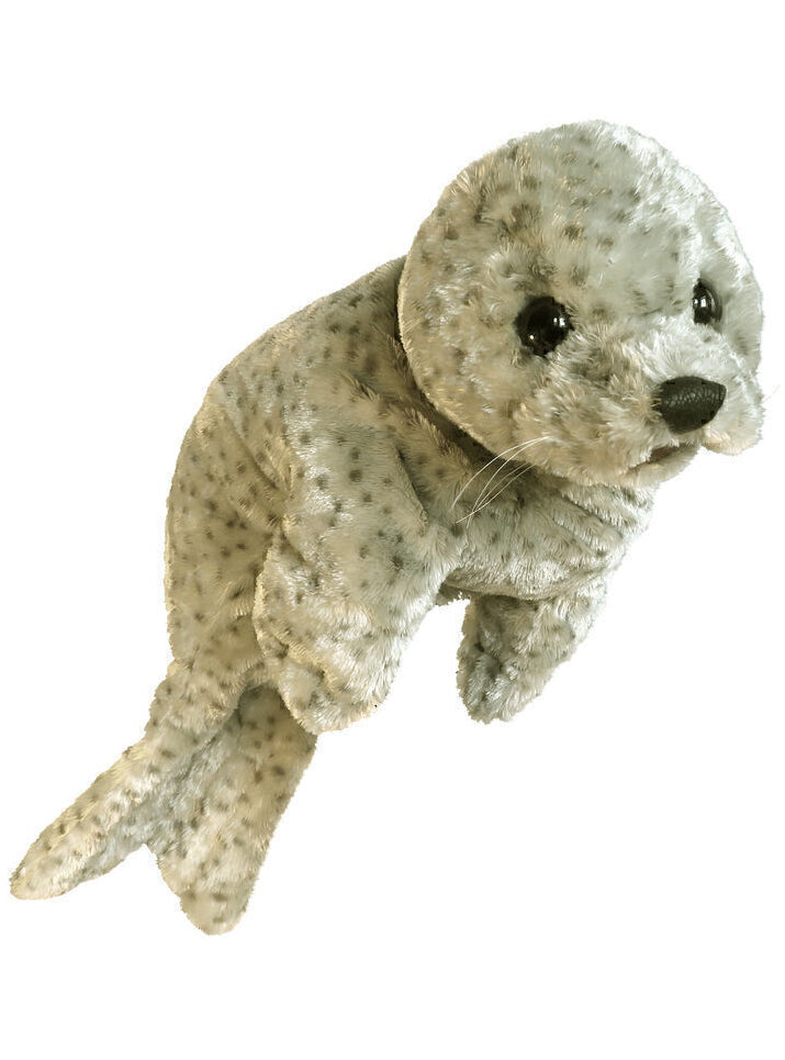 Fluffy Harbour Seal Hand Puppet - Main Image
