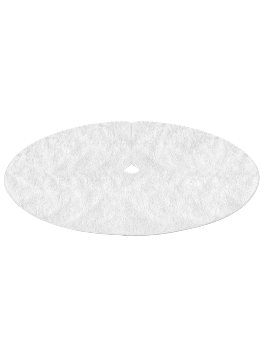 Fluffy Plush White 120cm Christmas Tree Skirt - Alternate Image 2