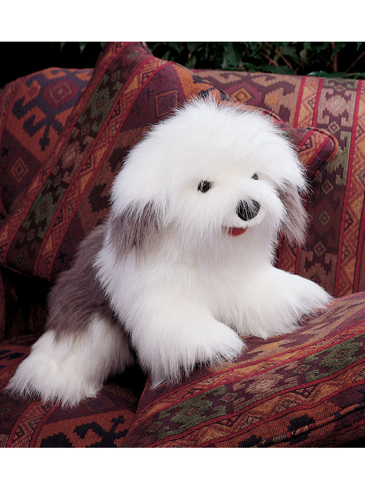 Fluffy Sheepdog Hand Puppet - Lifestyle Image