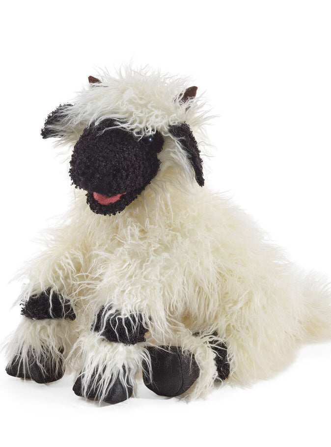 Fluffy Valais Blacknose Sheep Hand Puppet - Main Image