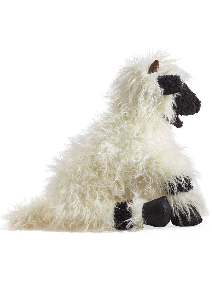 Fluffy Valais Blacknose Sheep Hand Puppet - Side Image