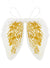 Image of Fluffy White and Gold Glitter Angel Costume Wings