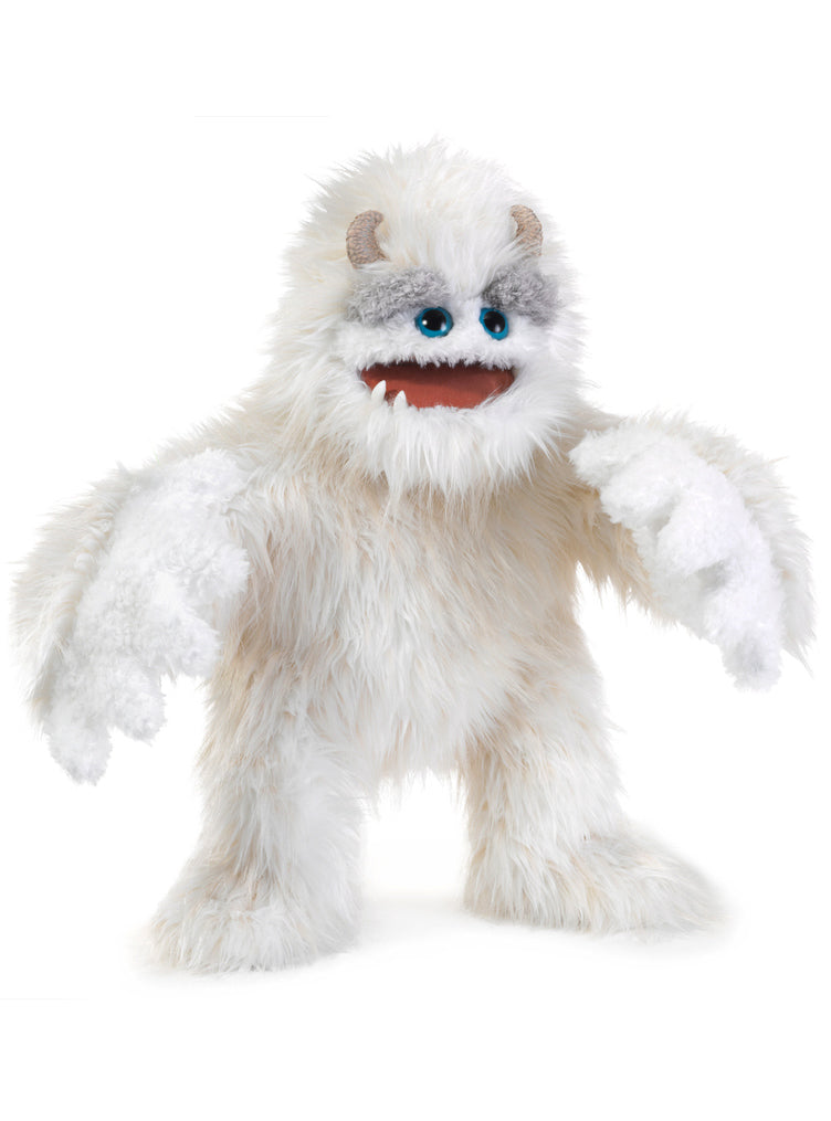 Fluffy White Yeti Hand Puppet - Main Image