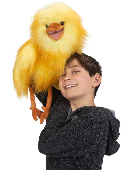 Fluffy Yellow Bird Puppet - Alternate Image 2