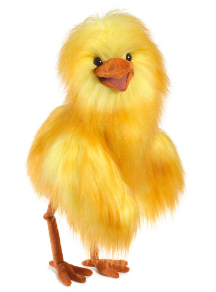 Fluffy Yellow Bird Puppet - Main Image