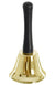 Small Gold Father Christmas Novelty Bell