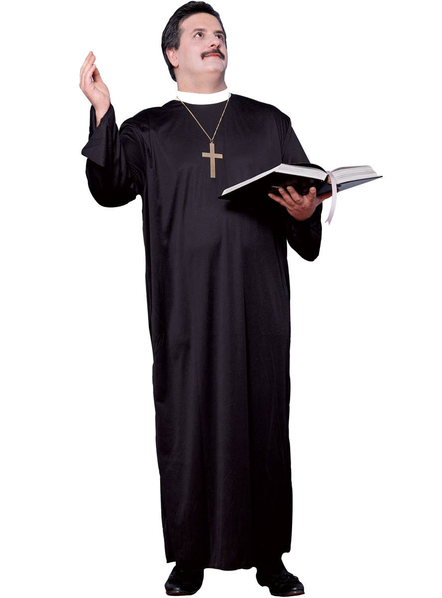 Image of Classic Plus Size Mens Priest Costume