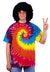 Rainbow Tie-Dyed Hippie Men's 1960's Costume T-Shirt