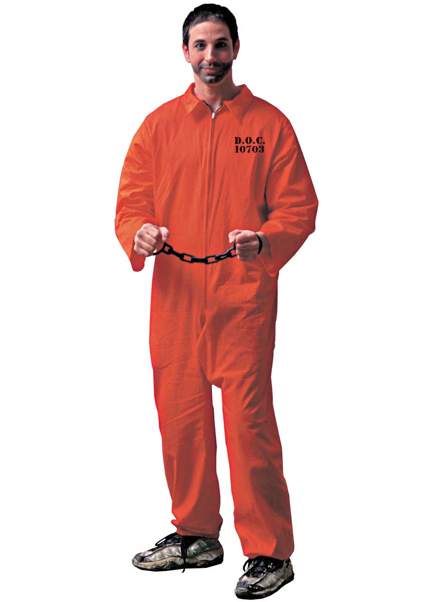 Image of Jail Bird Men's Orange Costume Jumpsuit