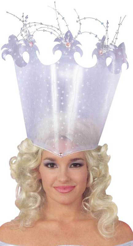 Semi Transparent Glinda the Good Witch Costume Crown with Stars