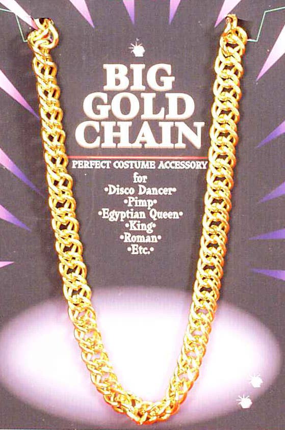 Pimp Gold Bling Chain Costume Accessory Necklace
