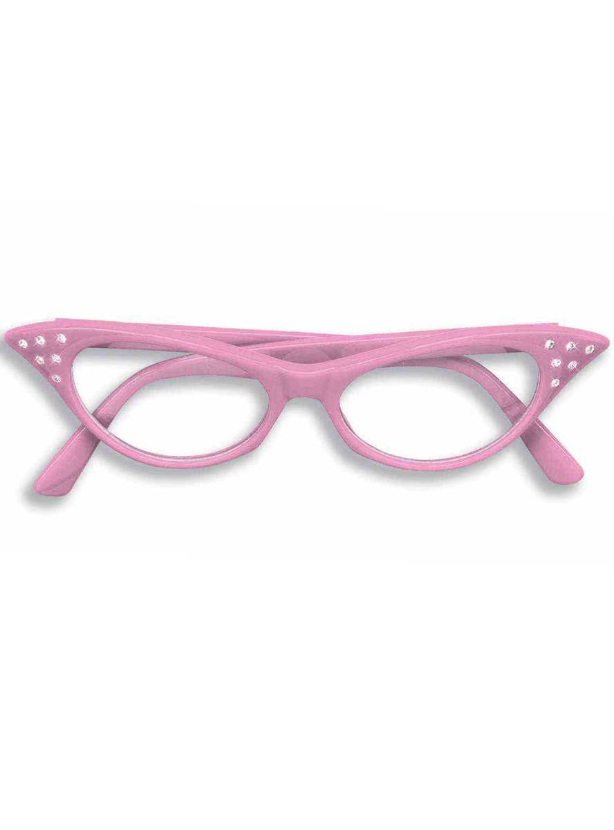 Women's Pink Lady Glasses 50s Dress Up Costume Accessory - Main Image