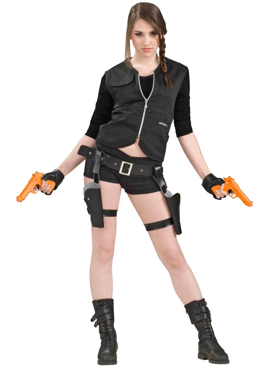 Lara Croft Double Leg Holster Costume Accessory