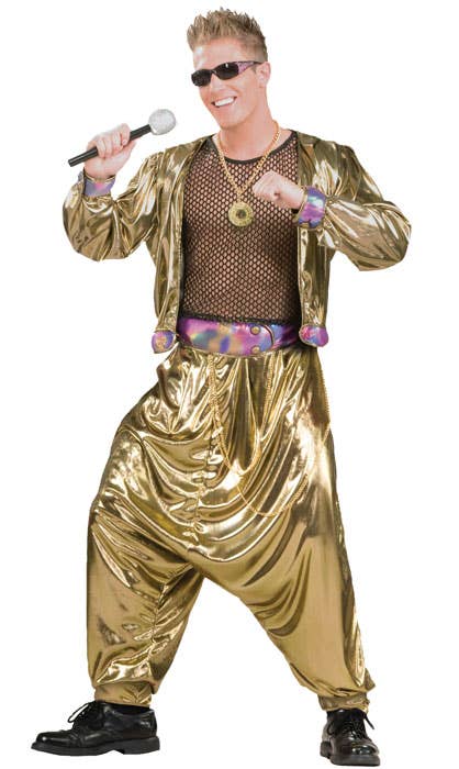 MC Hammer Mens 90s Video Superstar Rapper Costume - Main Image