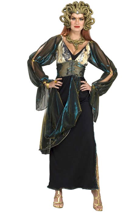 Womens Medusa Halloween Fancy Dress Costume - Main Image