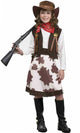 Western Girl's Cowgirl Costume Front View 1