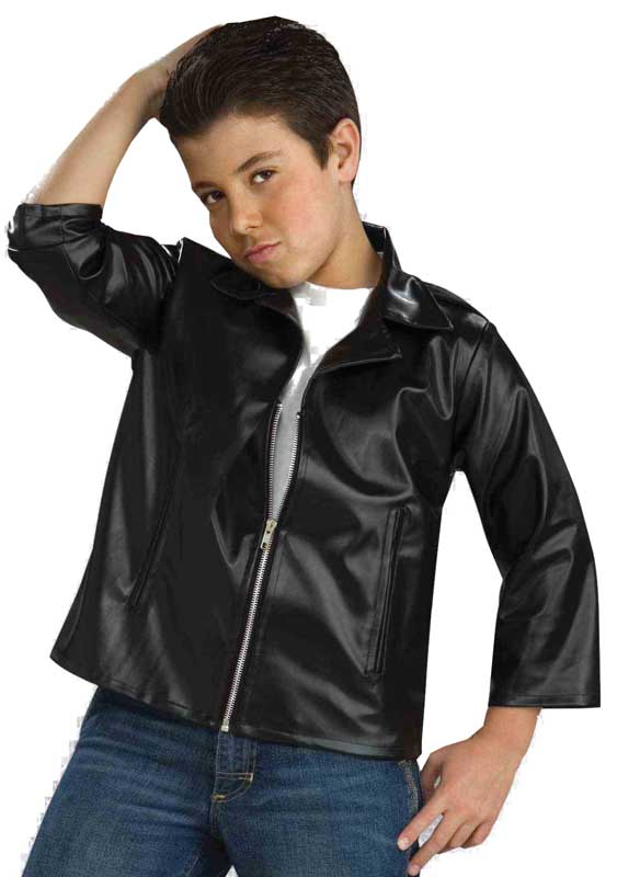 Boys T-Birds Costume Gang Rock Child 50s Black Grease Danny T Bird Tbird Jacket - Foto 5