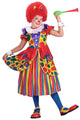 Rainbow Girl's Circus Clown Deluxe Fancy Dress Costume Front
