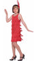 Girls 1920s Red Flapper Dress Great Gatsby Costume - Front View