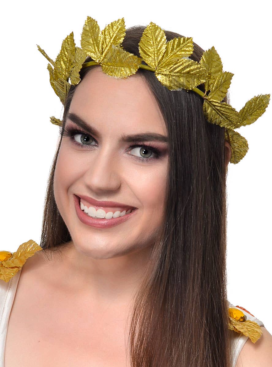 Gold Glitter Laurel Wreath Headband
