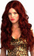 Foxy Bombshell Women's Curly Dark Red Wig Main Image