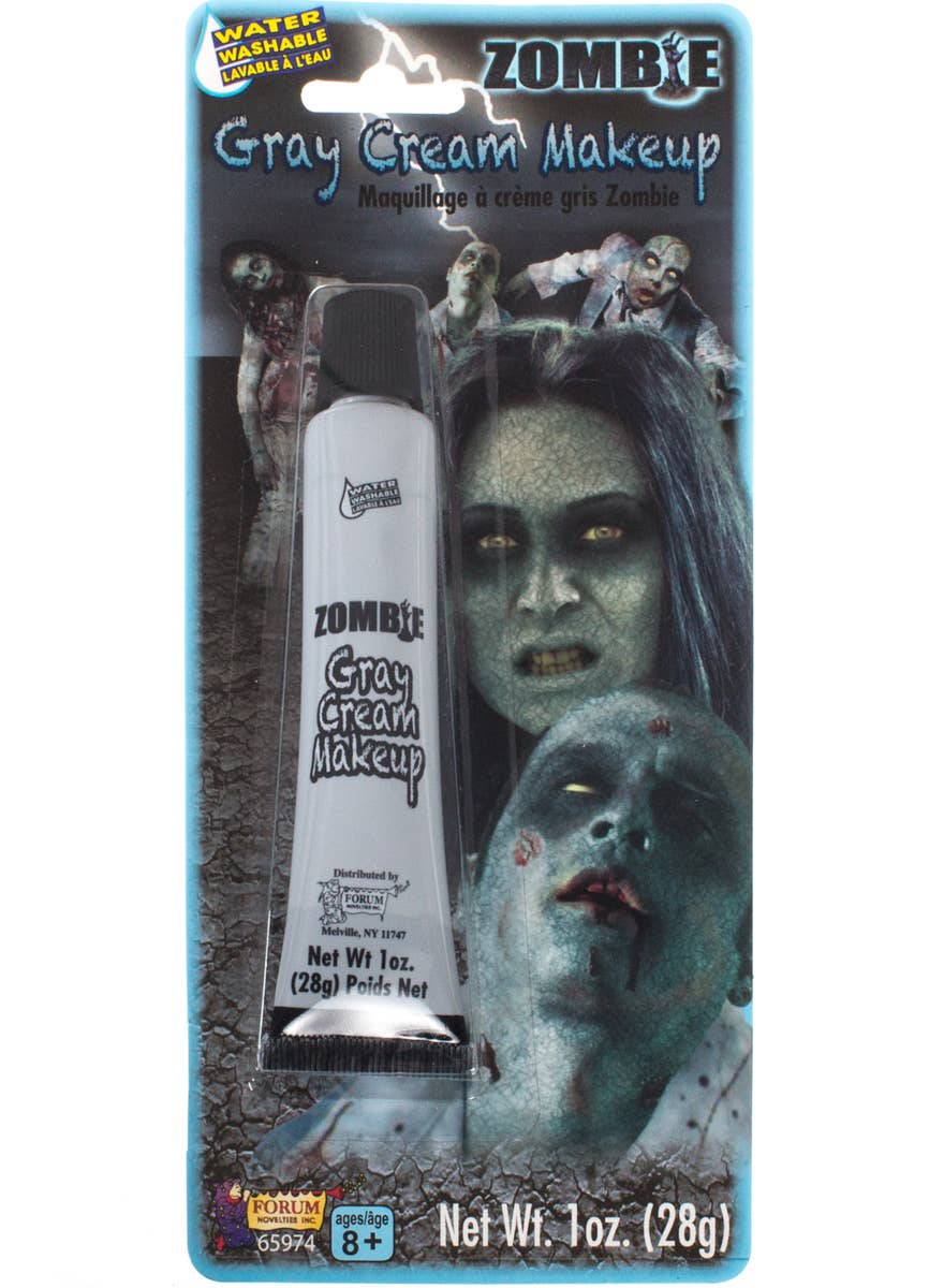 Grey Cream Zombie Halloween Costume Makeup