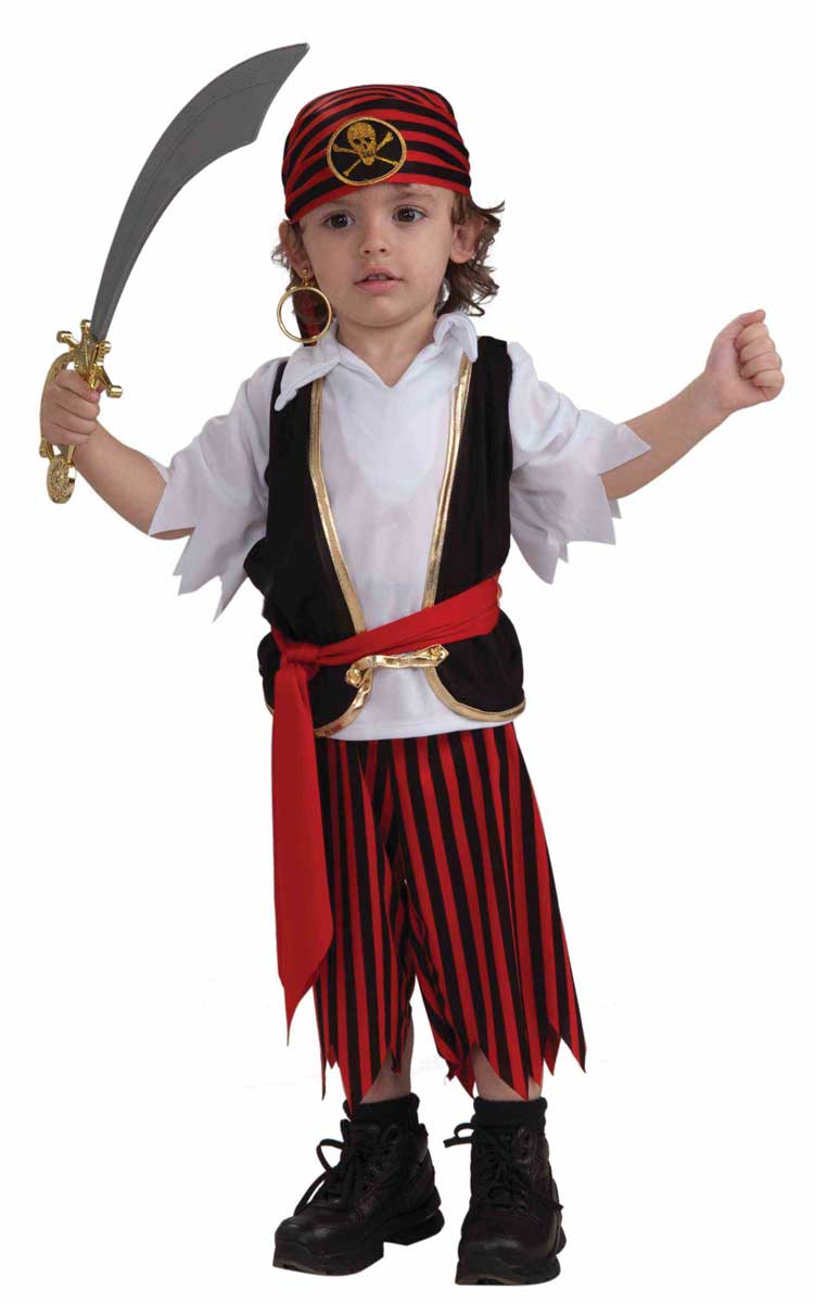 Little Toddler Boy's Pirate Fancy Dress Costume Front View