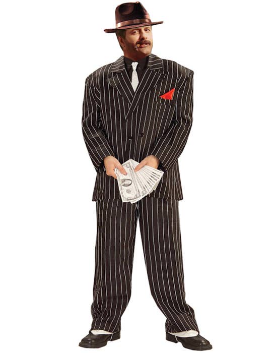 Plus Size 1920's Chicago Gangster Men's Pinstripe Costume Main Image