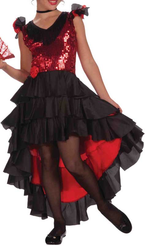 Flamenco Dancer Girls Costume Spanish Kids Book Week Costume