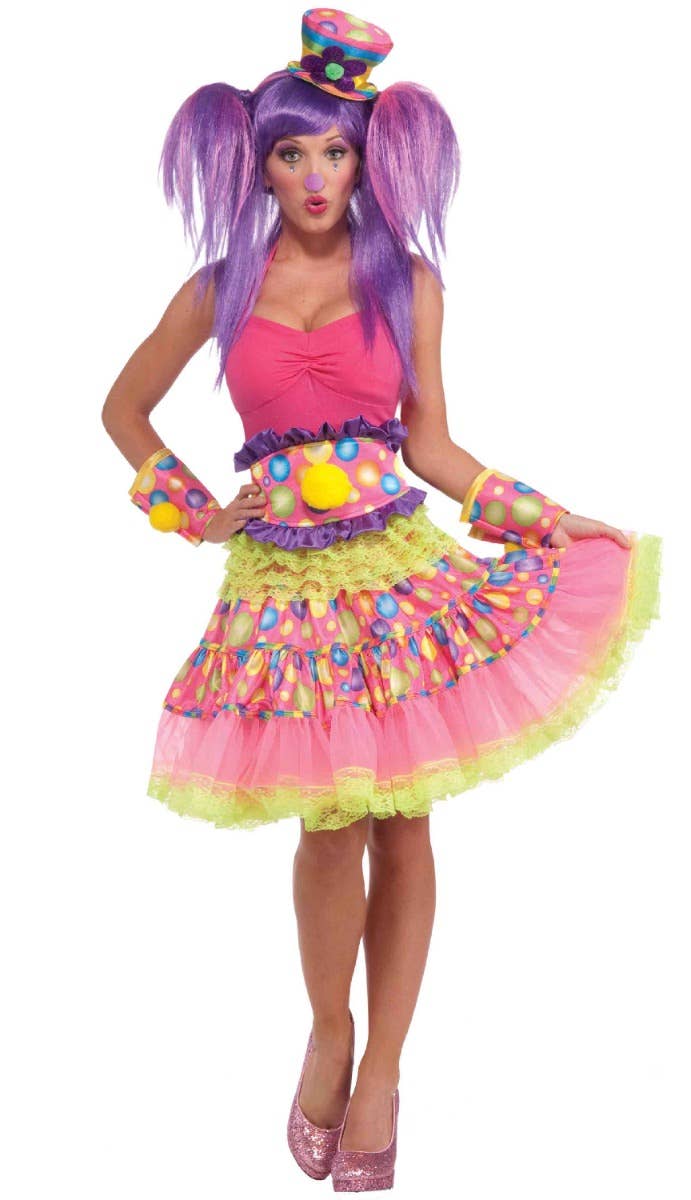 Womens Cute and Colourful Circus Clown Corset Belt