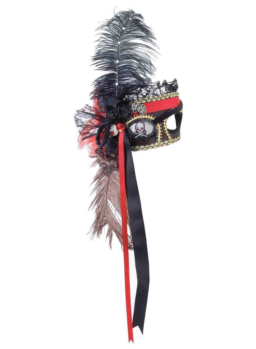 Black Masquerade Mask with Side Decoration Black Masquerade Mask with Side Decoration