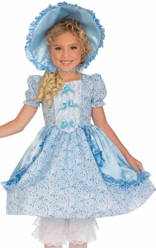 Bo Peep Girl's Blue Bonnet Dress Up Front
