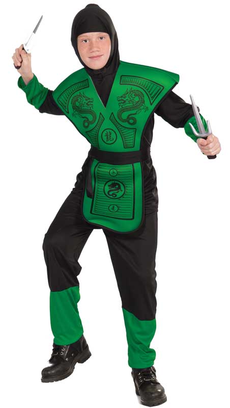 Green Ninja Warrior Boys Book Week Fancy Dress Costume