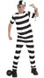 Prisoner Boy's Black and White Striped Book Week Costume Front