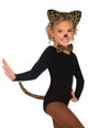 Girl's Leopard Costume Accessory Set with Ears, Bow Tie and Tail