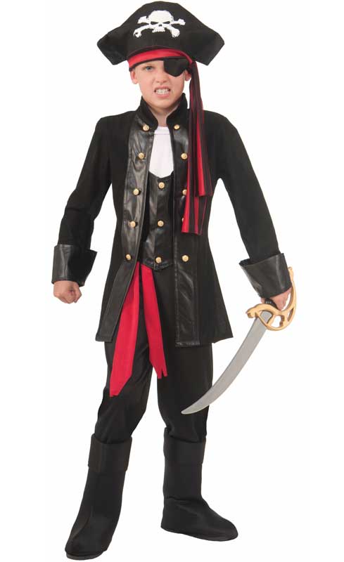 Pirate Captain Boy's Costume Dress Up Front View