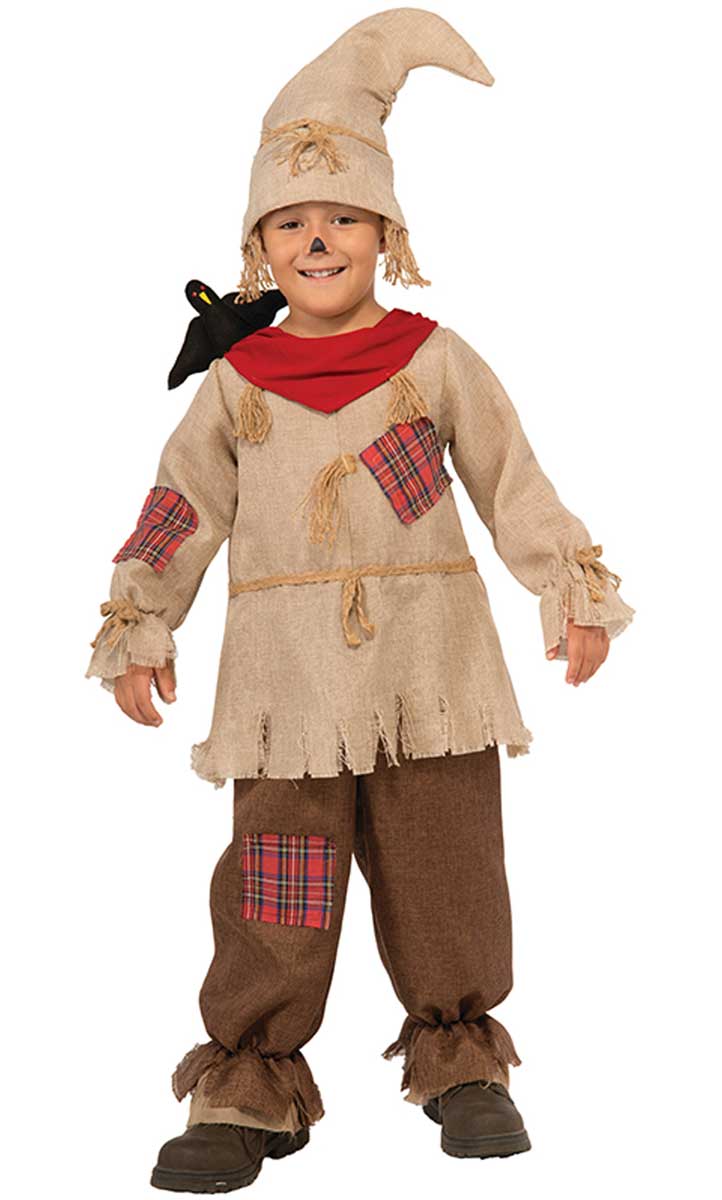 Boy's Scarecrow Wizard of Oz Book Week Costume Front View