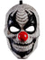 Red and Black Evil Clown Halloween Mask with Moving Jaw
