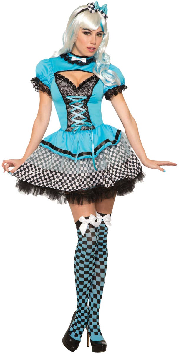Sexy Women's Magical Alice in Wonderland Fancy Dress Costume Main Image