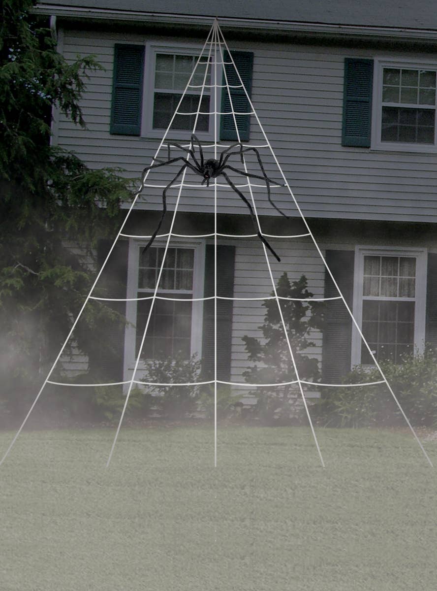 Image of Giant Spider Web Haunted House Yard Decoration