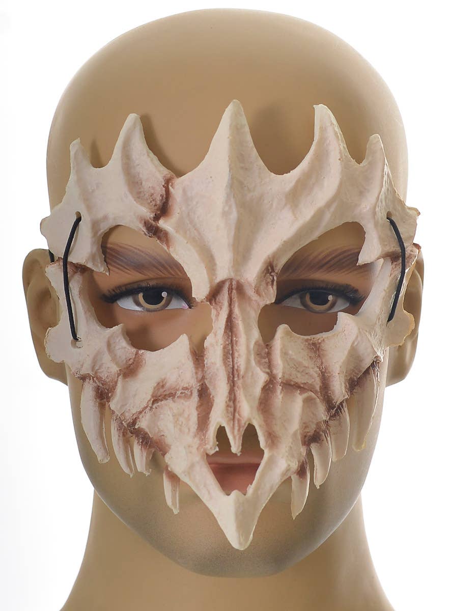 Image of Foam Dragon Skull Half Mask Halloween Accessory