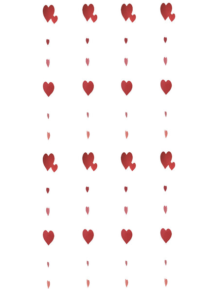 Foil Hearts 180cm Hanging String Decorations - Main Image