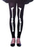 Image of Skeleton Bone Print Women's Footless Halloween Stockings