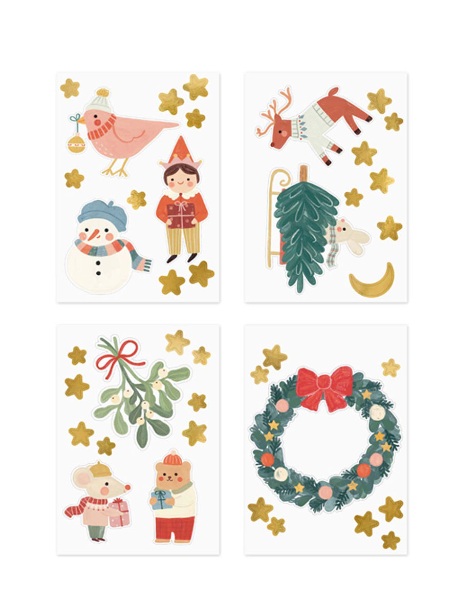 Festive Christmas Window Stickers - Main Image