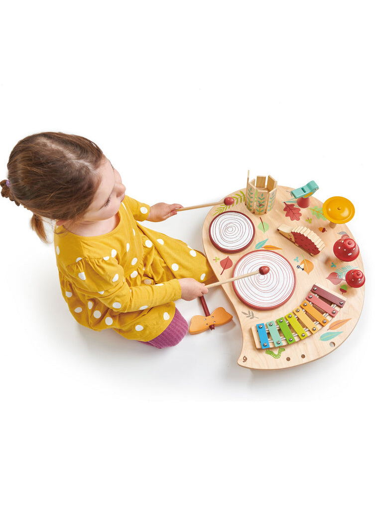 Forest Musical Table Childrens Wooden Toy Set - Lifestyle Image 6