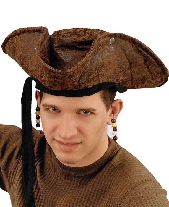 Brown Pirate Hat | Jack Sparrow Pirate Hat | Pirate Costume Accessory