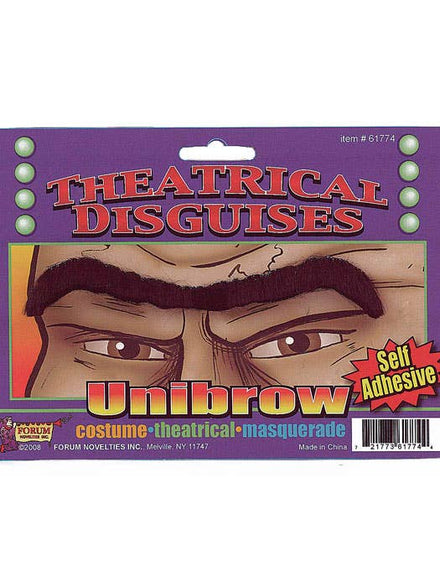 Stick On Black Monobrow Costume Eyebrows