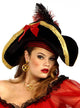 Black Velvet Pirate Hat with Gold Trim